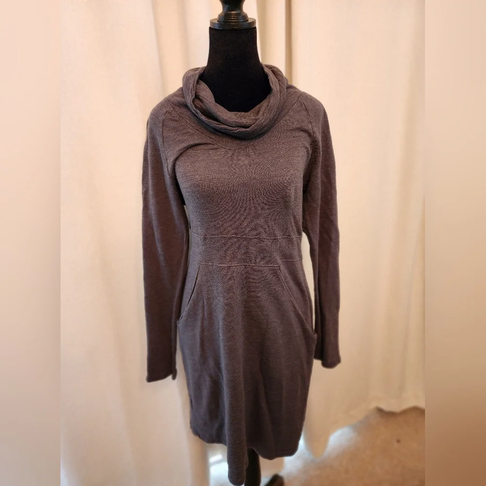 Lucy Cowl Neck Sweatshirt Dress color Grey size S - Picture 1 of 8
